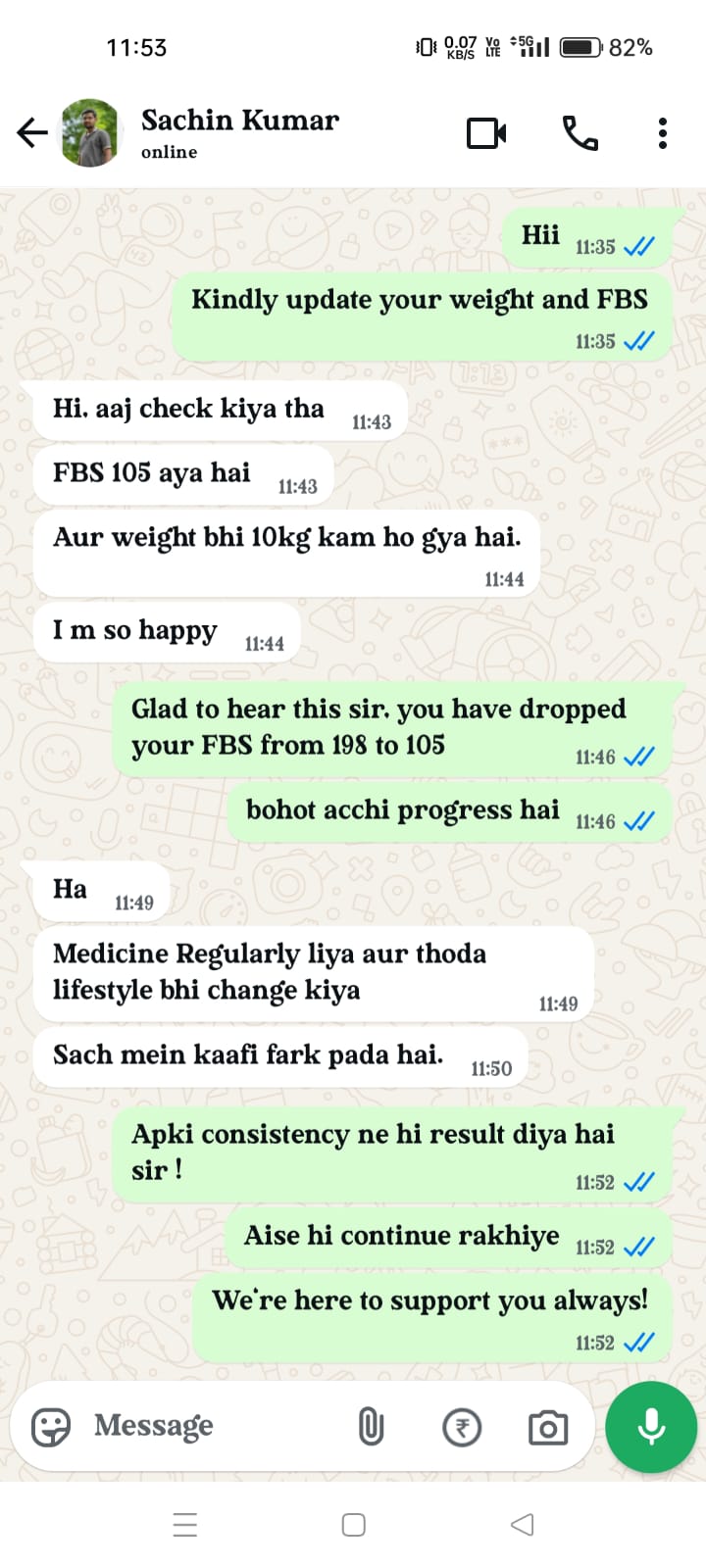 Harsh Gupta, Madhurodh customer